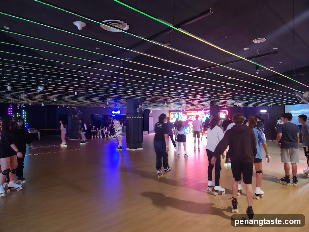Indoor Roller Skating Scene
