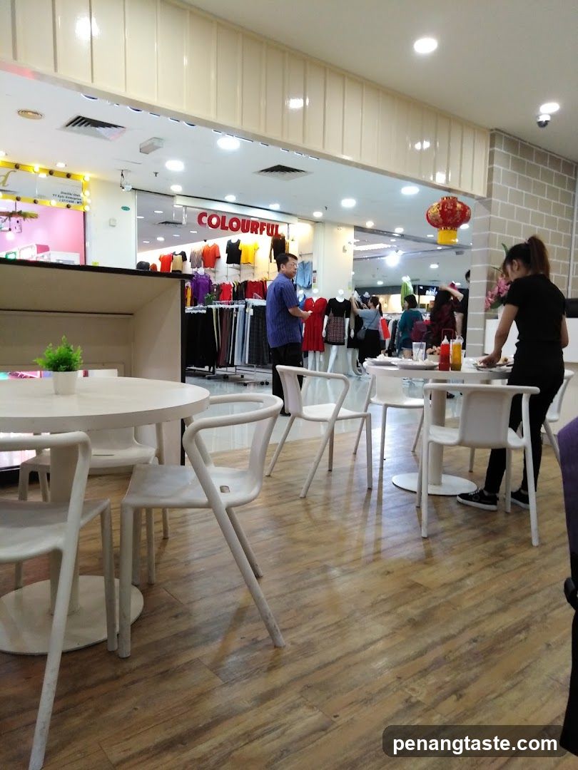 Shopping Mall Interior with Storefront View
