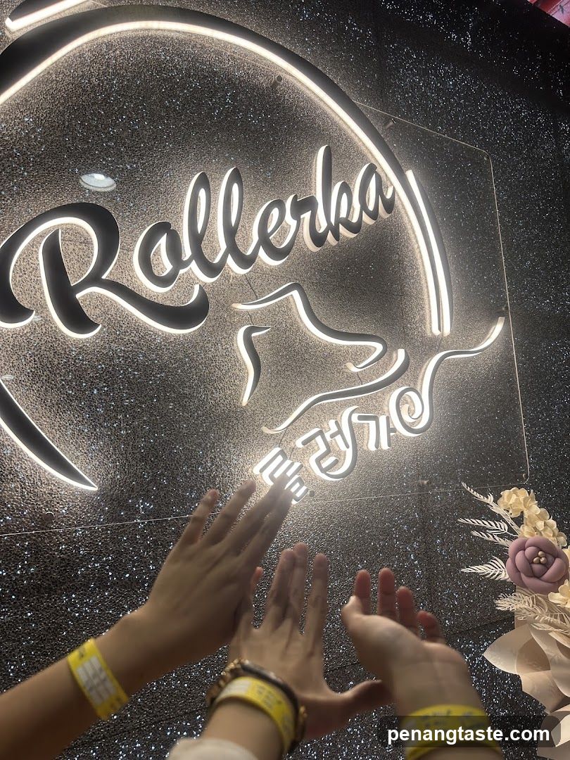 Rollerka Signage with Hands Reaching Out