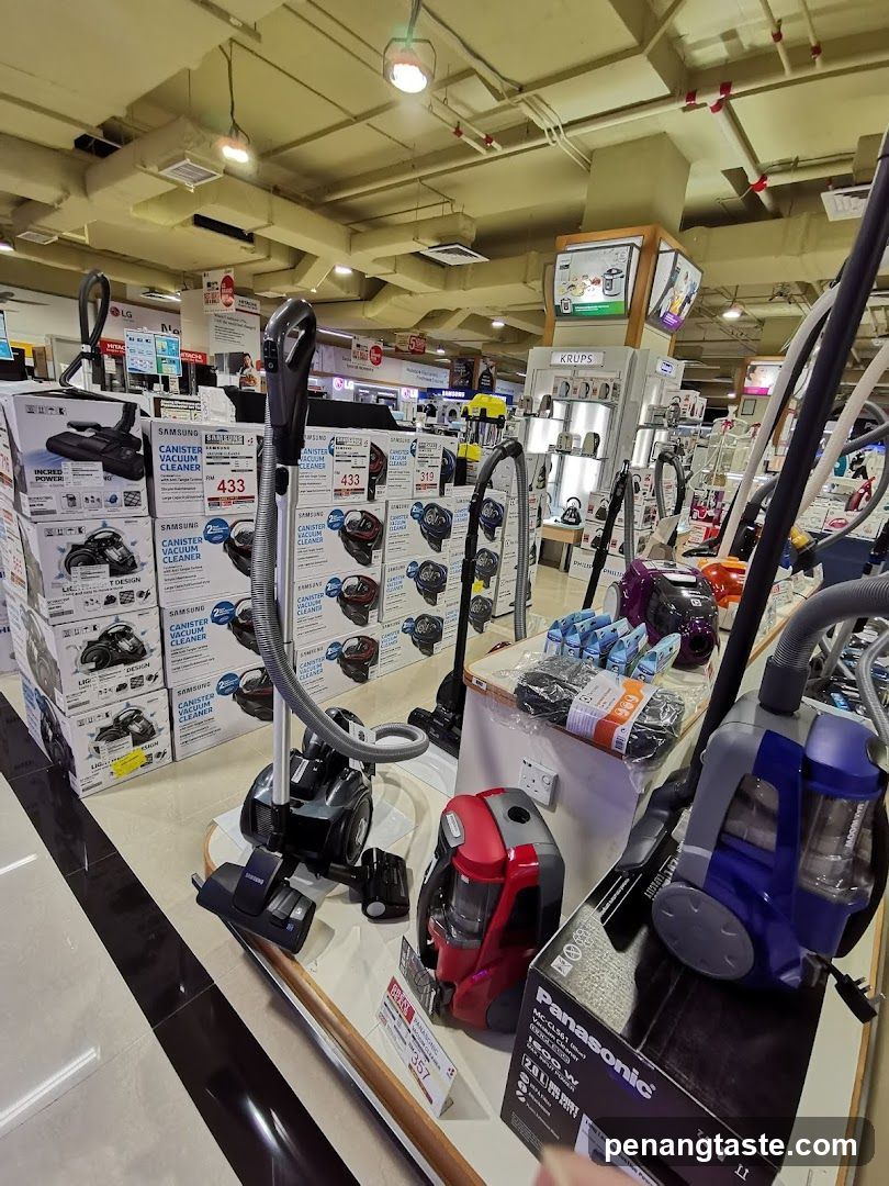 Vacuum Cleaner Display in Electronics Store
