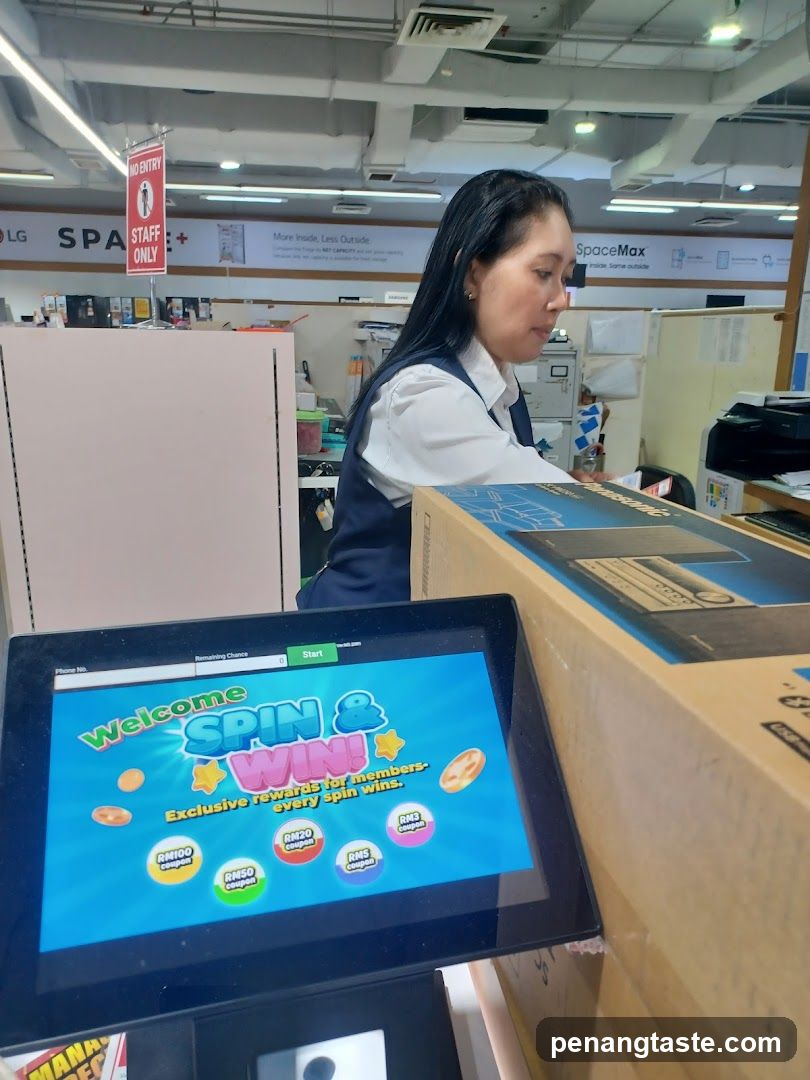 Spin & Win Game Screen in Store