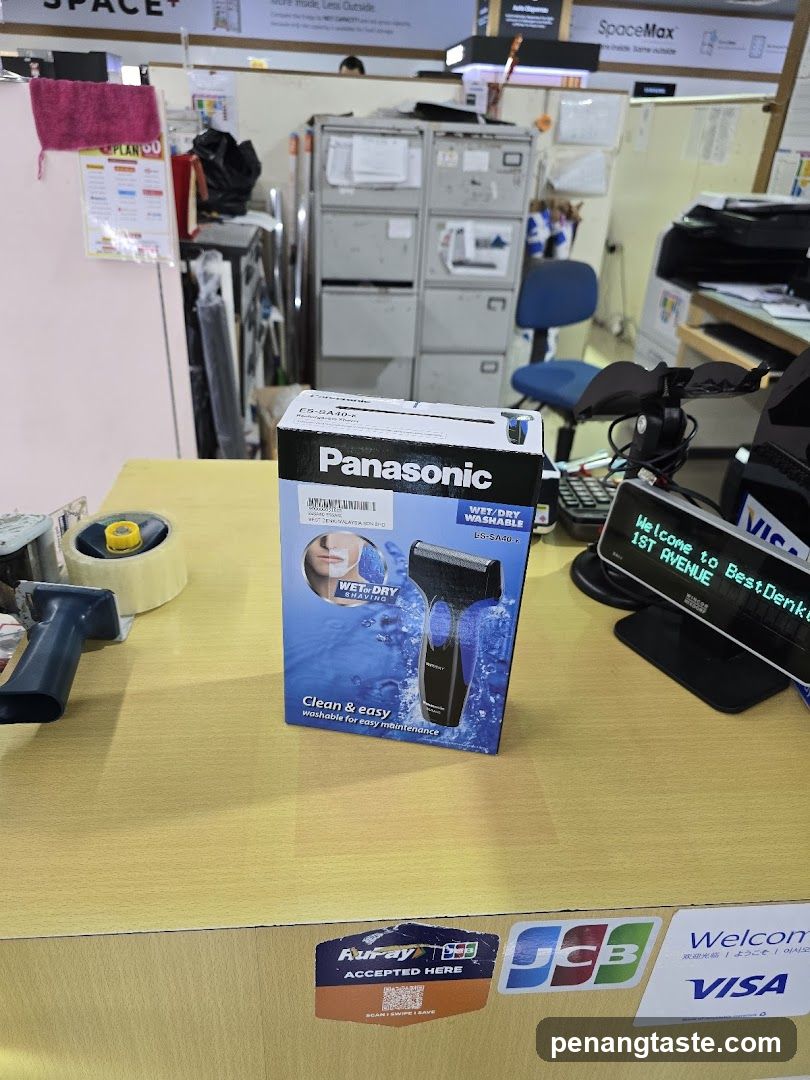 Panasonic Shaver Box on Counter