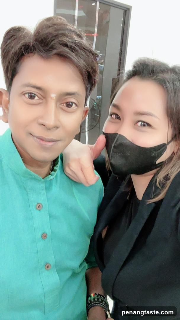 Selfie with Masked Person