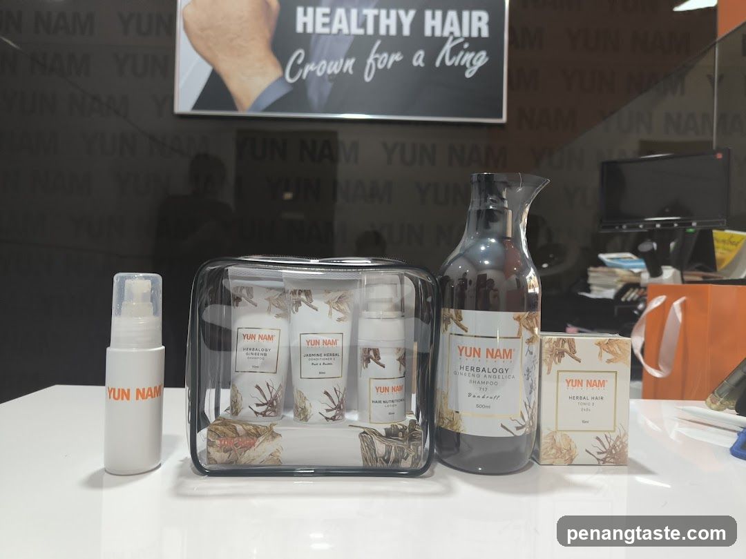 Yun Nam Herbal Hair Products Display