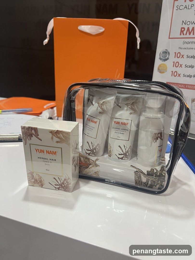 Yun Nam Herbal Hair Product Display