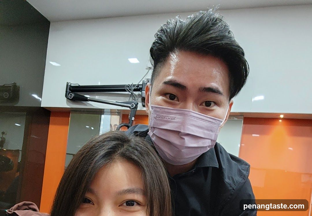 Selfie in salon interior