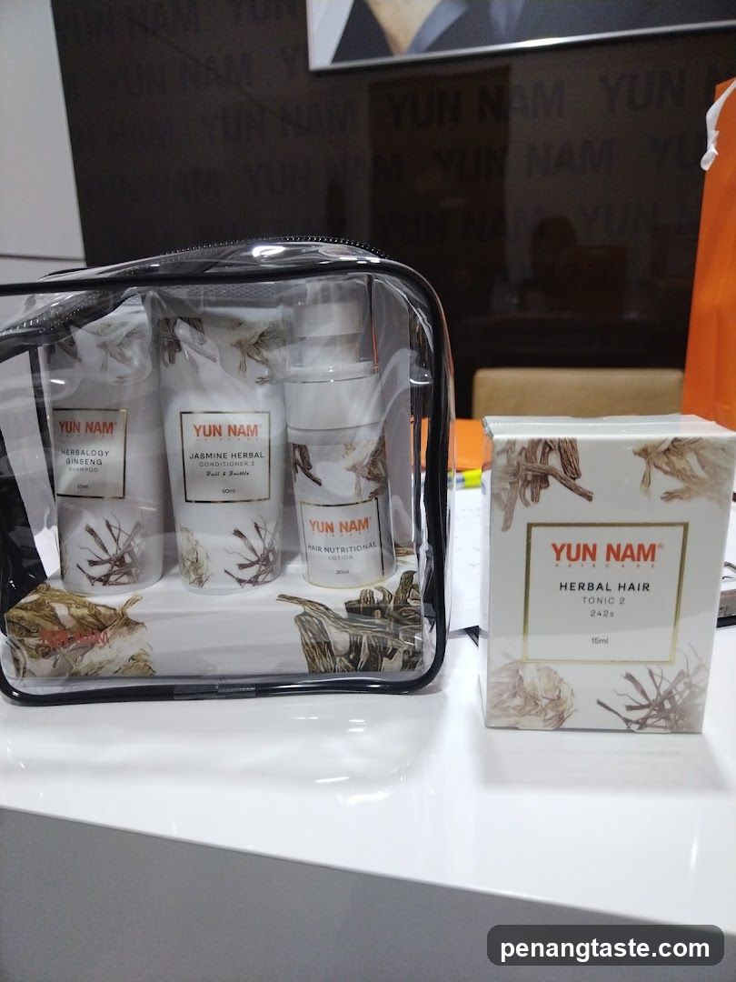 Yun Nam Herbal Hair Products Display