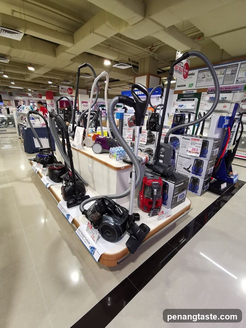 Vacuum Cleaner Display in Electronics Store