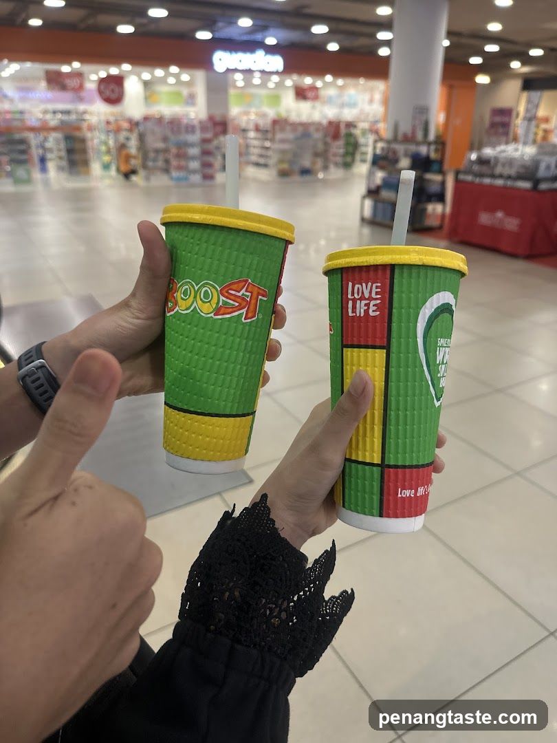 Boost Cup Display in Store Interior