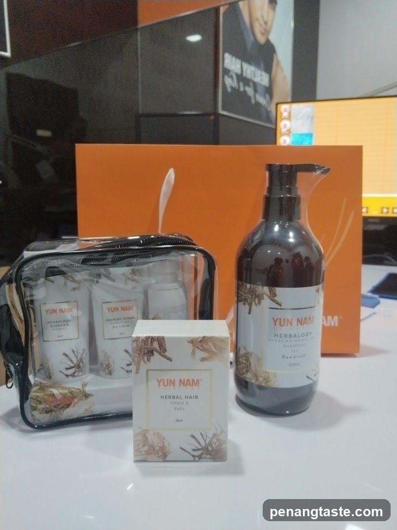 Yun Nam Herbal Hair Set Display