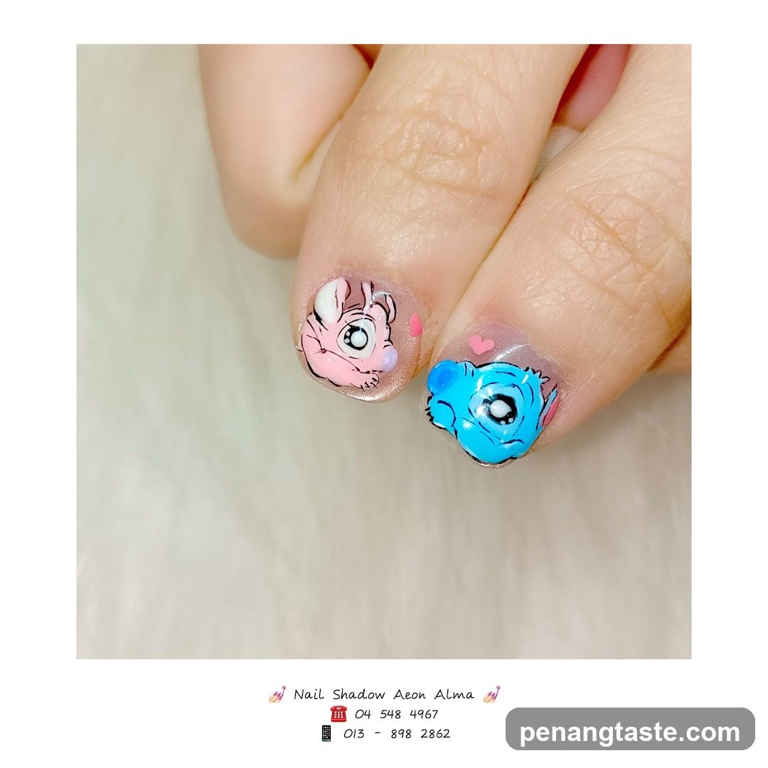 Nail Art with Cartoon Characters