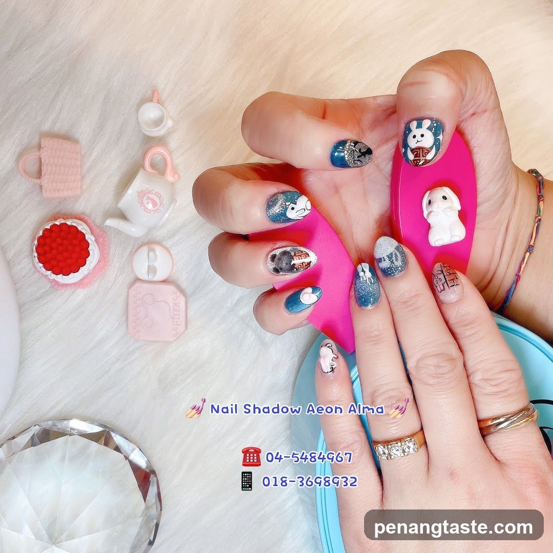 Nail Art Display with Tea Set Theme