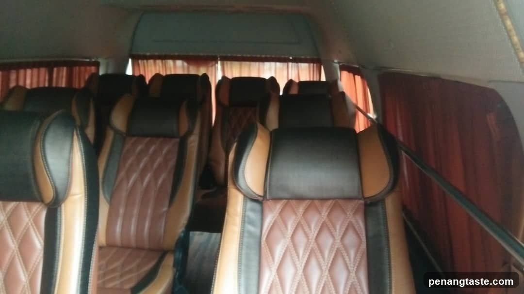 Interior of a vehicle with luxury seats