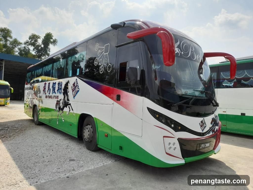 Bus with Horse Advertisement