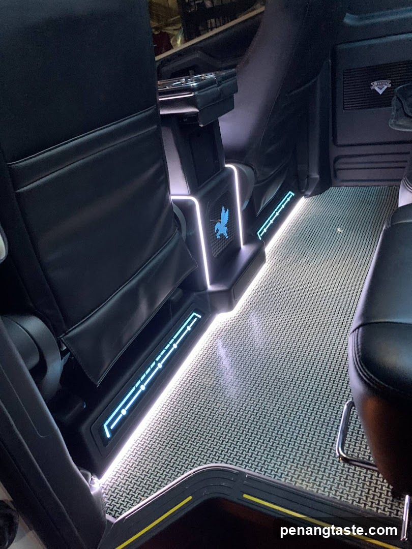 Luxury Car Interior with LED Lighting