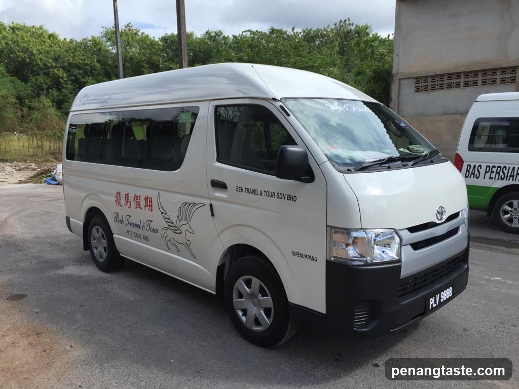 White Tour Van Exterior