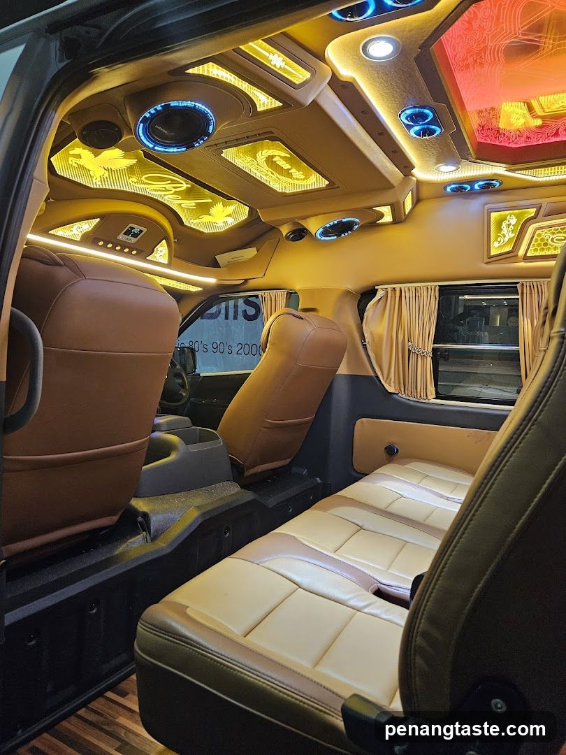 Luxury Vehicle Interior with Custom Lighting