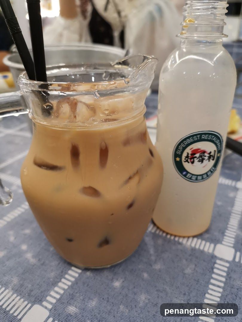 Iced coffee and lemonade drink setup