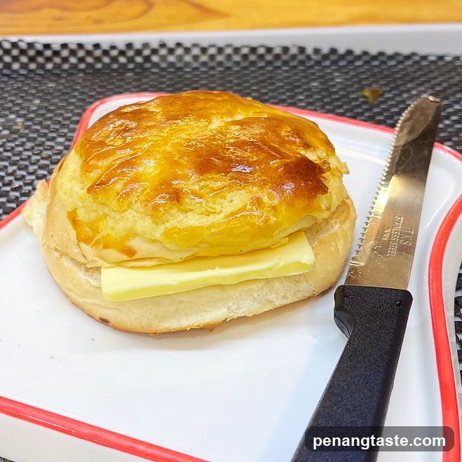 Cheese Scone with Butter Knife