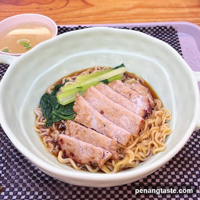 Noodle Bowl with Pork and Greens
