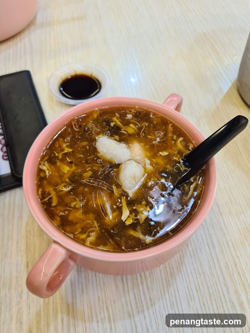 Soup Bowl with Fish Balls and Soy Sauce