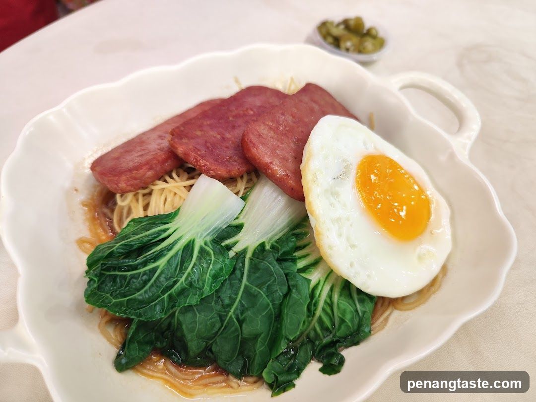 Noodle Dish with Egg and Sausage