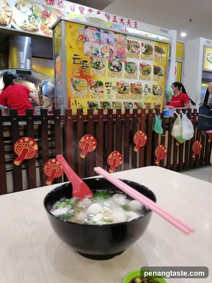 Dining at a noodle shop