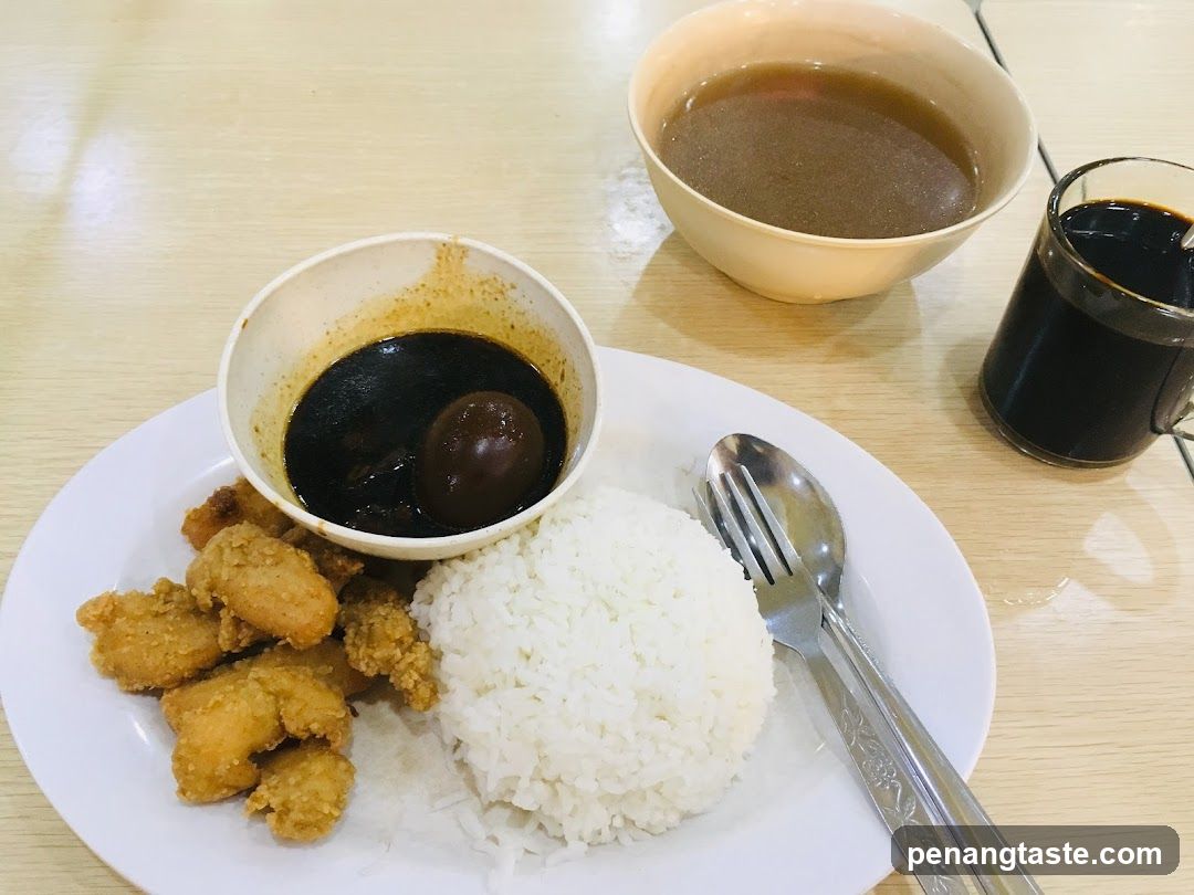Fried Chicken and Rice Meal