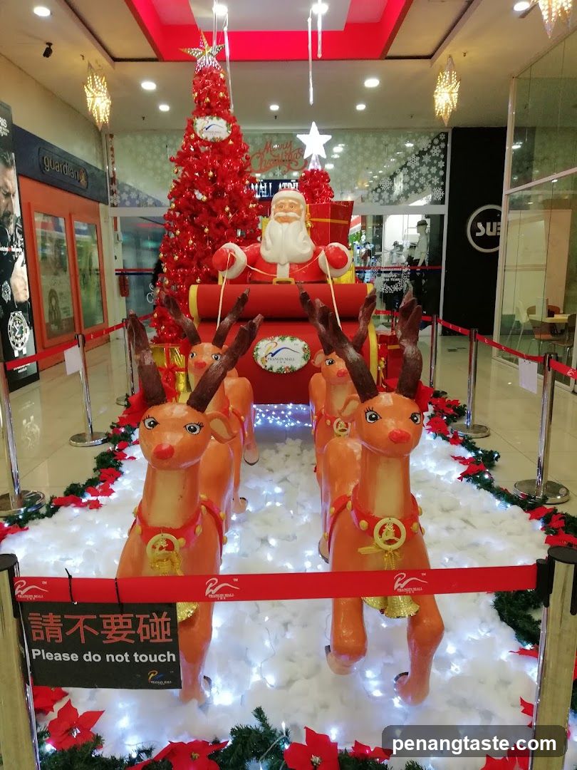Christmas Display with Santa and Reindeer