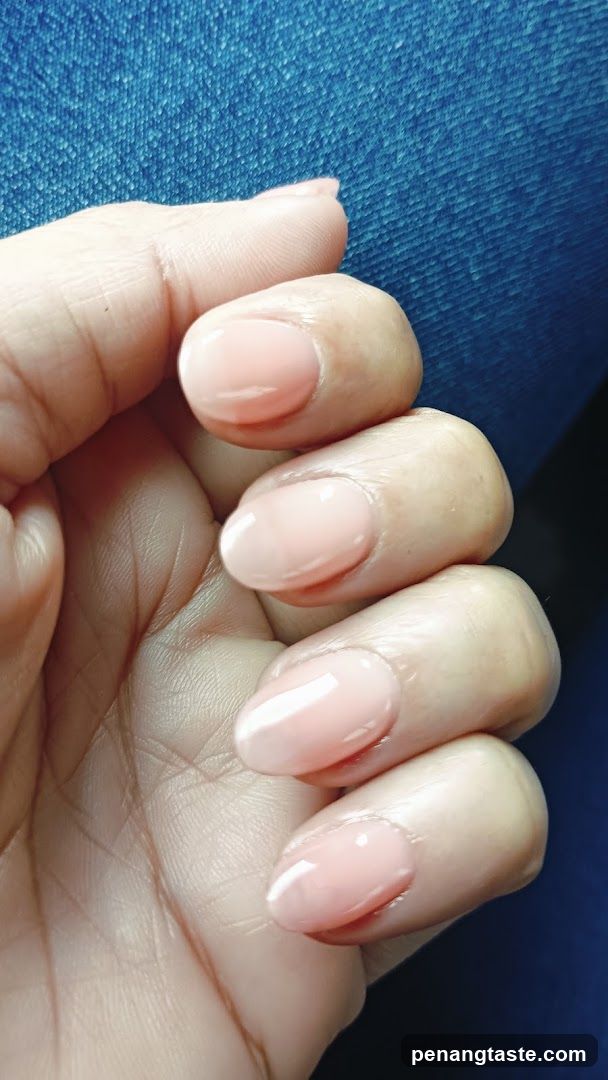 Hand with manicured nails