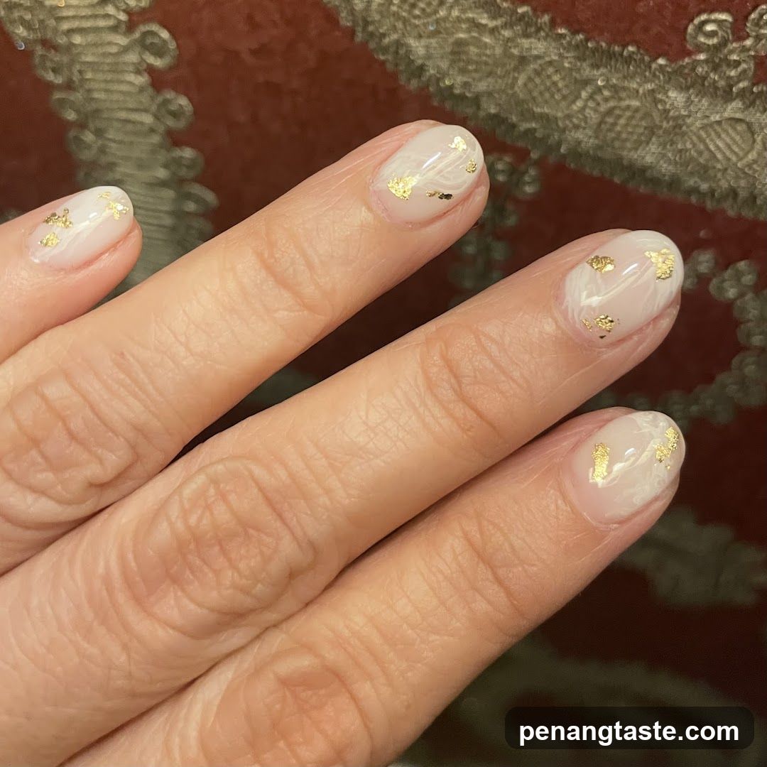 Nail Art with Gold Foil