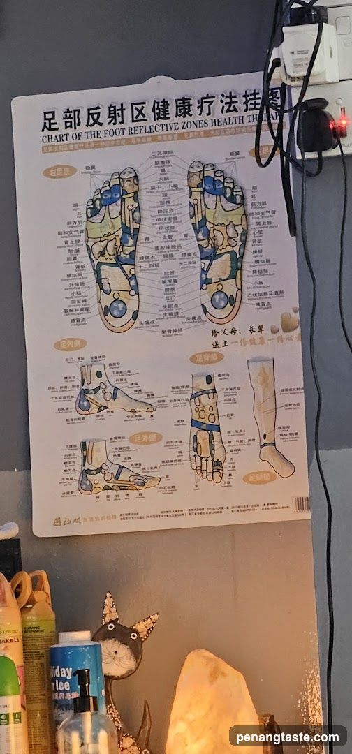 Foot Reflexology Chart Poster