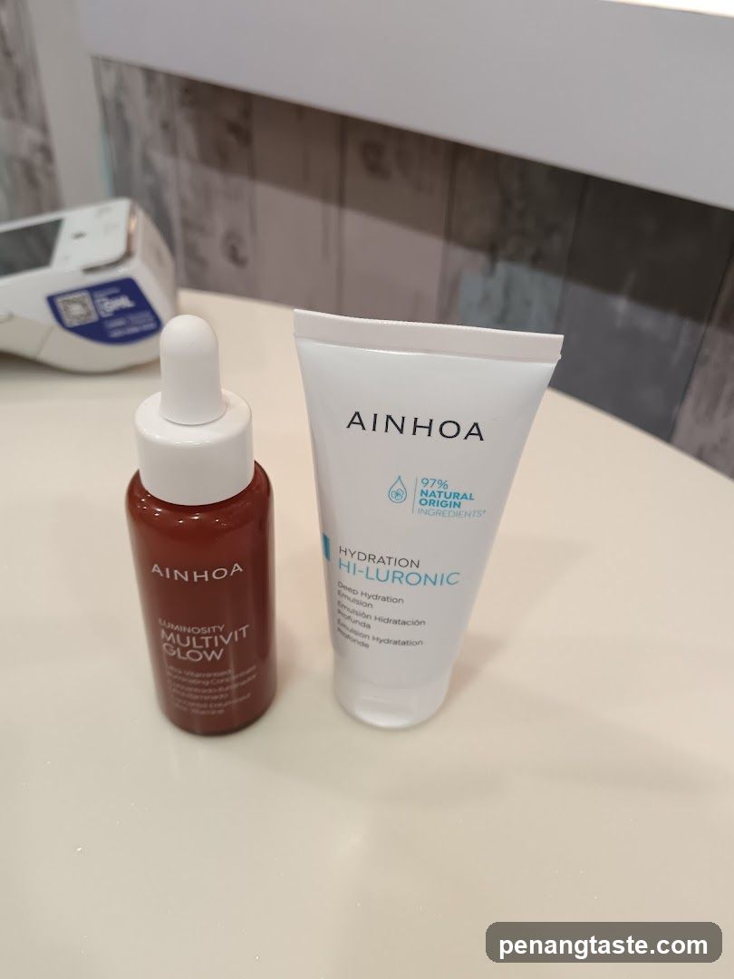 Ainhoa Skincare Products Display