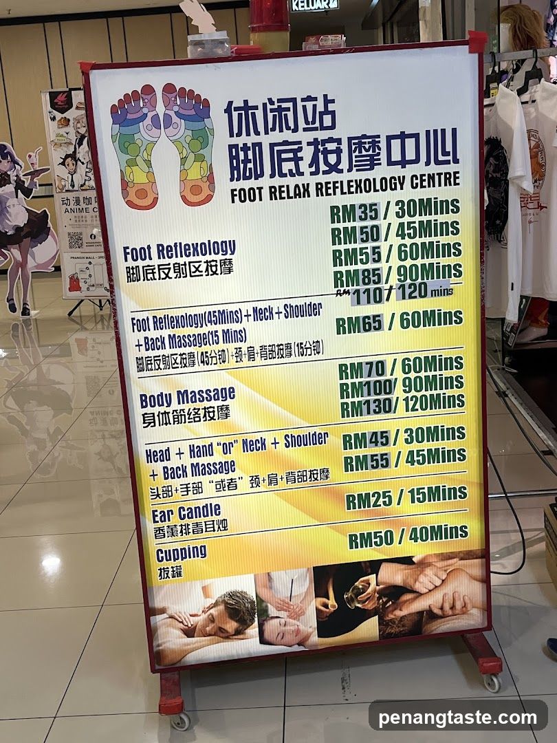 Foot Relax Reflexology Centre Signage