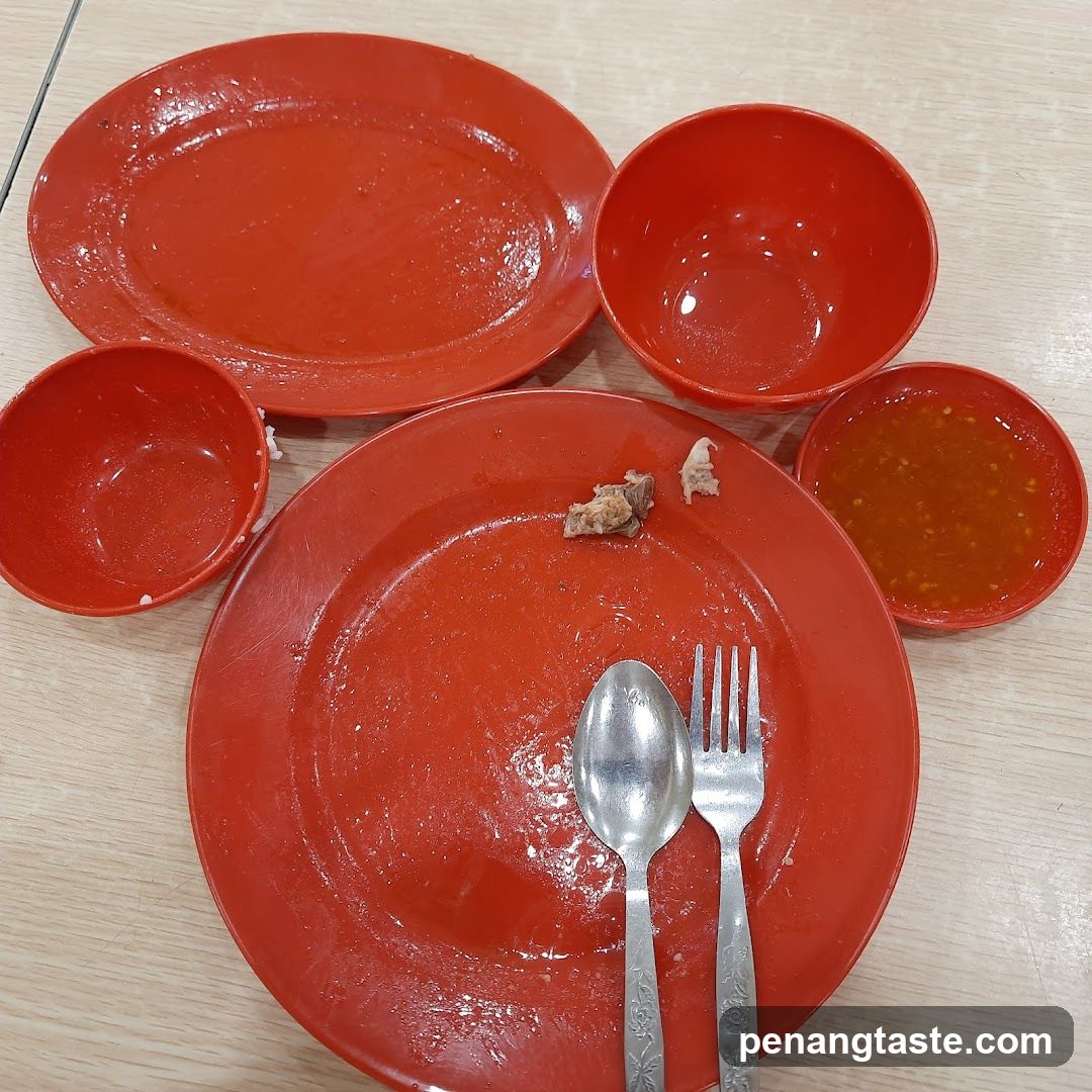 Empty Red Dining Set