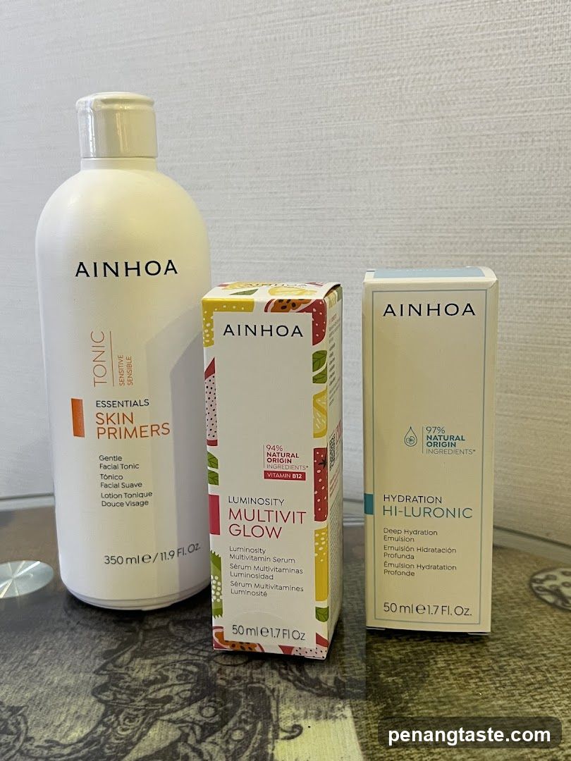 Ainhoa Skincare Products Display