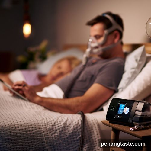 Sleep Apnea Patient Using CPAP Machine