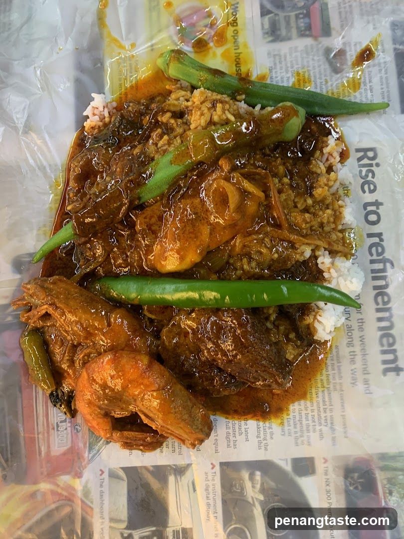 Curry Rice with Prawns and Green Beans
