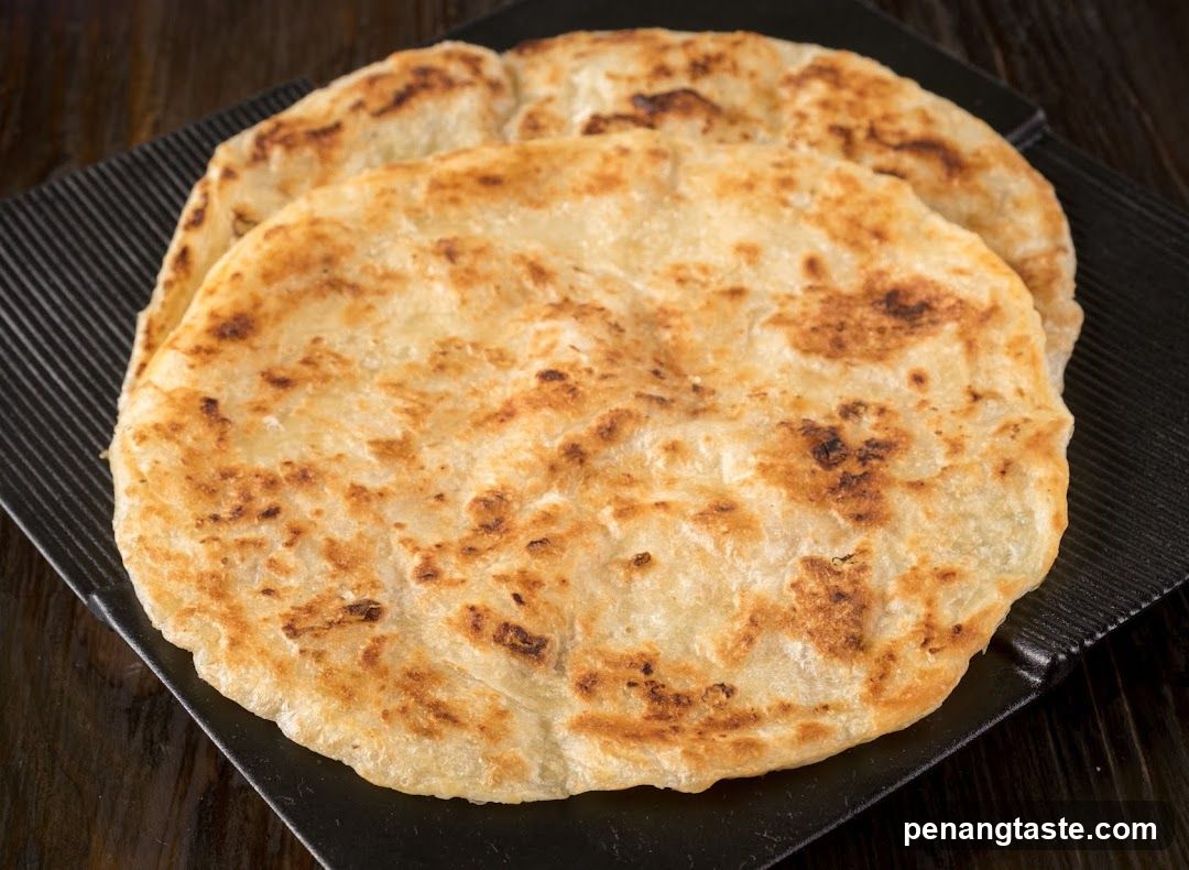 Flatbread on Black Plate