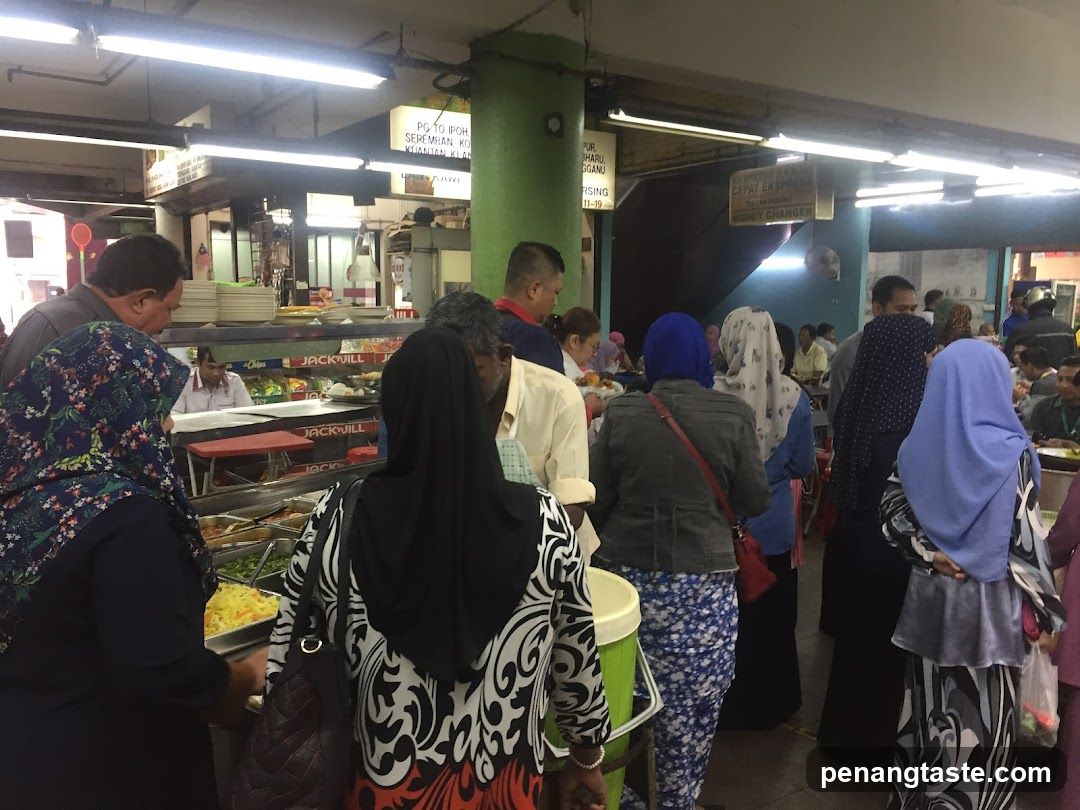 Crowded Food Market Interior