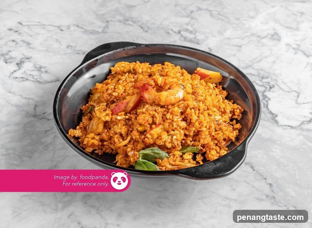 Fried Rice Dish in Black Bowl