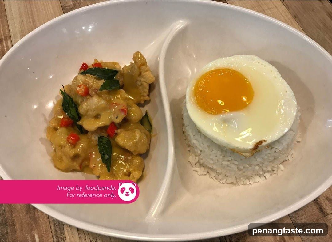 Fried Rice with Egg and Curry Dish