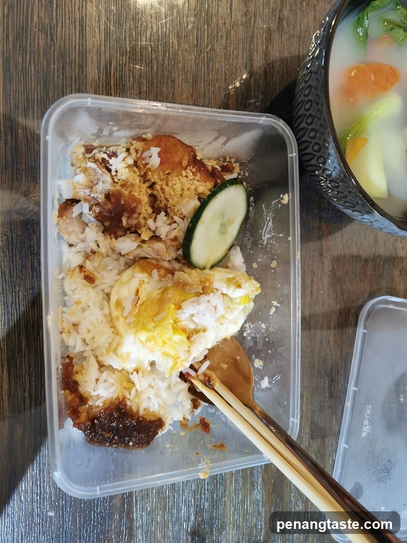 Lunch Box with Fried Rice and Soup