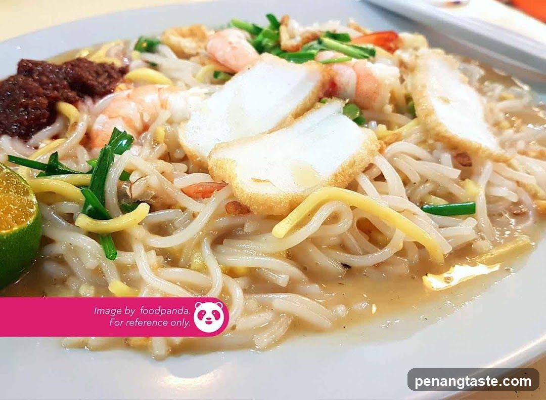 Noodle Dish with Shrimp and Crispy Fish Cake