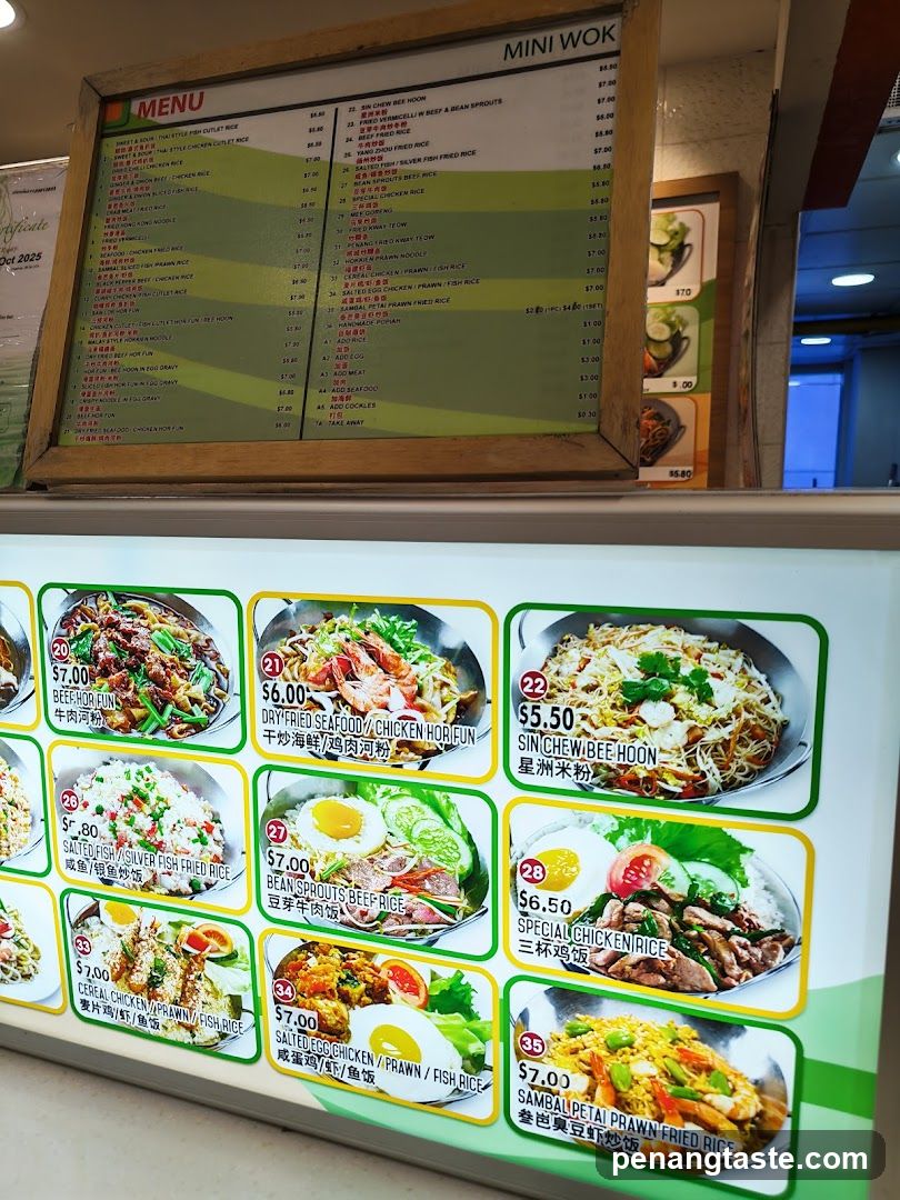 Mini Wok Menu Board