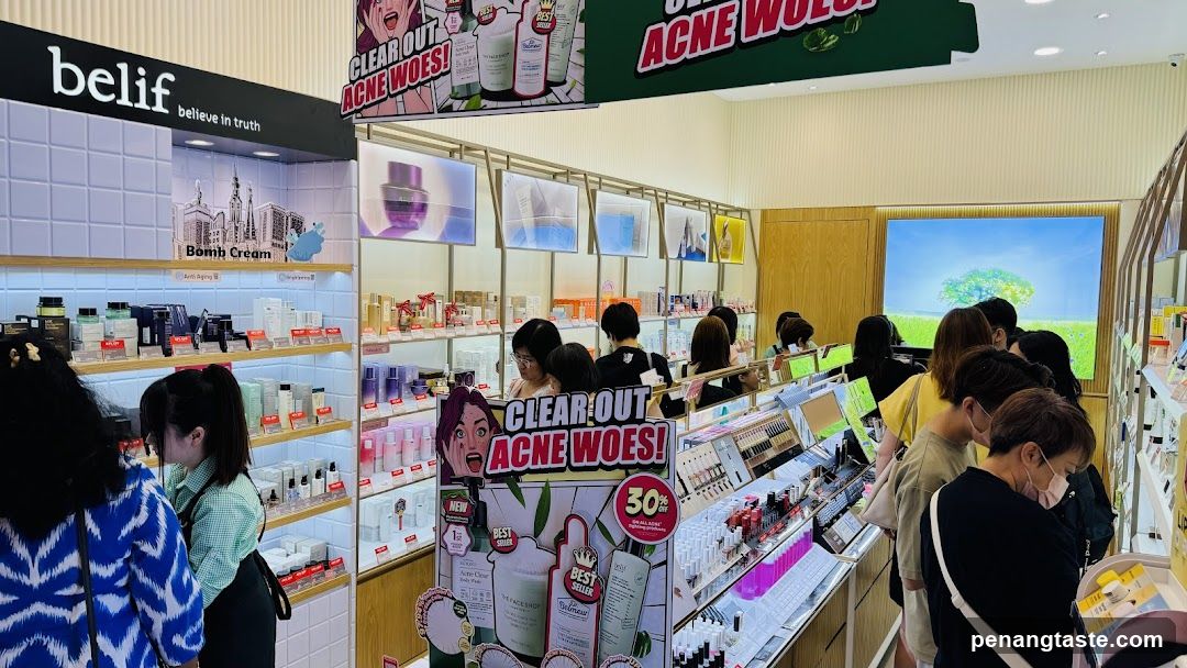 Belif Store Interior with Acne Promotion Display