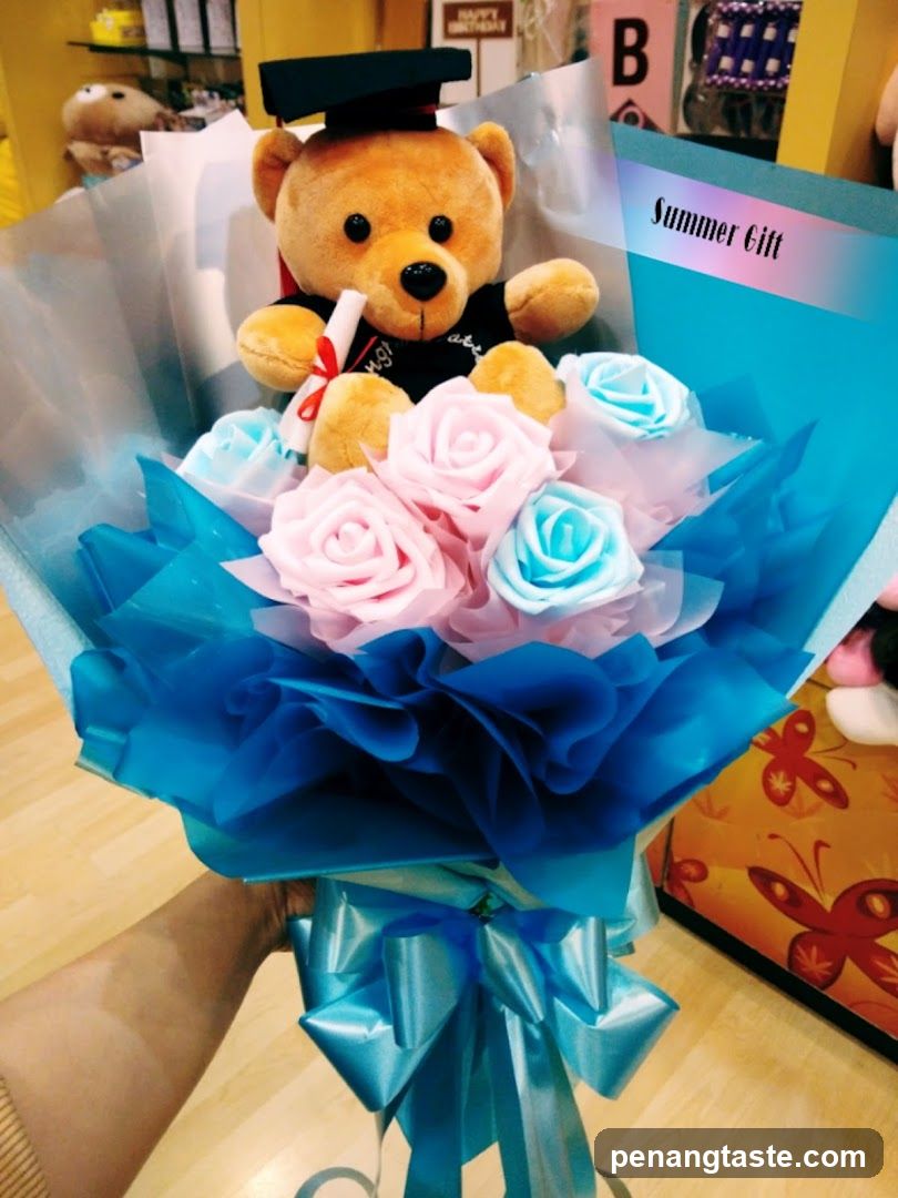 Graduation Gift Bouquet with Teddy Bear