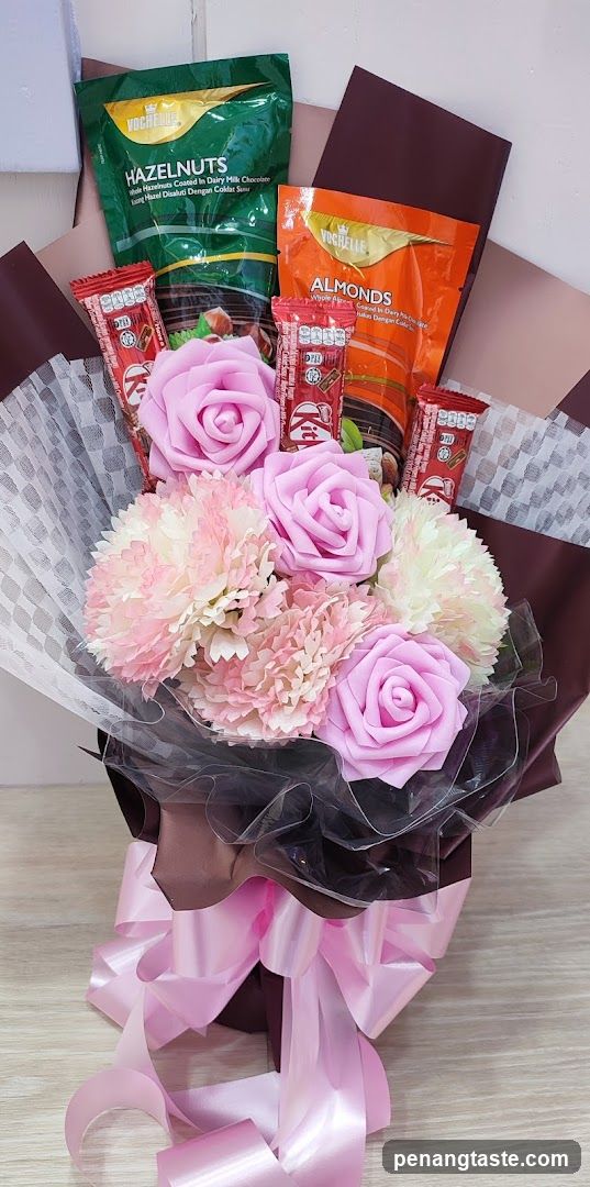 Flower and Snack Gift Basket