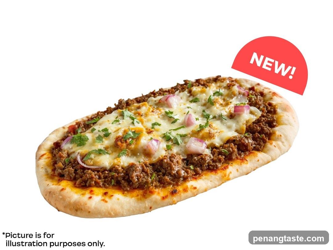 New Pizza with Ground Meat and Cheese