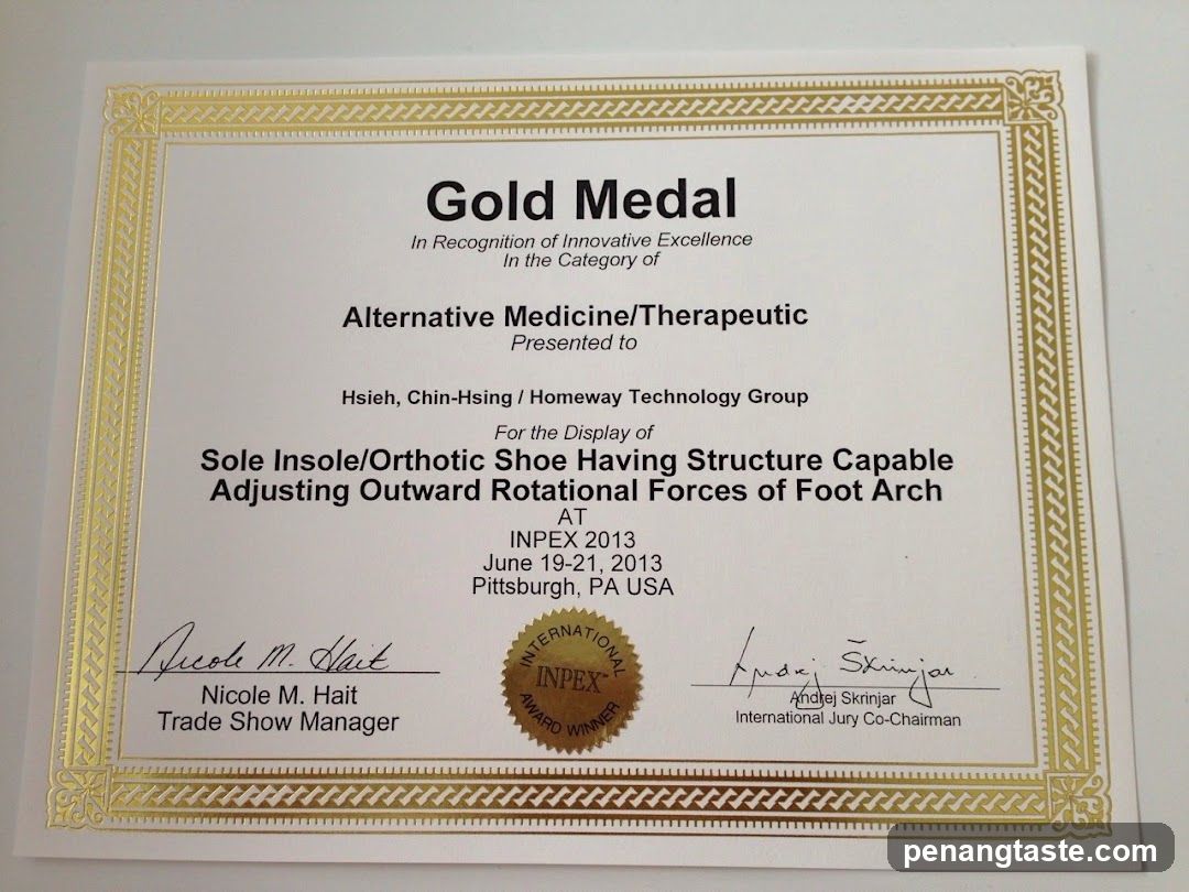 Gold Medal Certificate